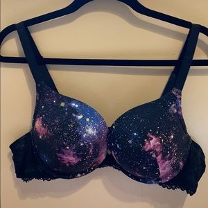 Galaxy push-up plunge bra
